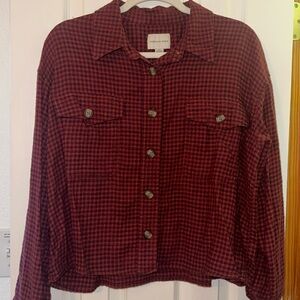 American Eagle Cropped Flannel